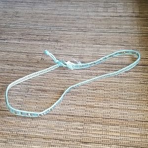 Blue beaded choker